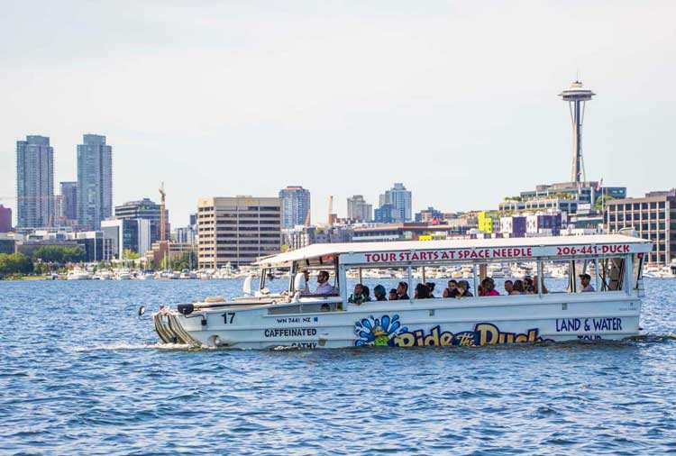 Ride the Ducks of Seattle offers boat tours in Seattle.