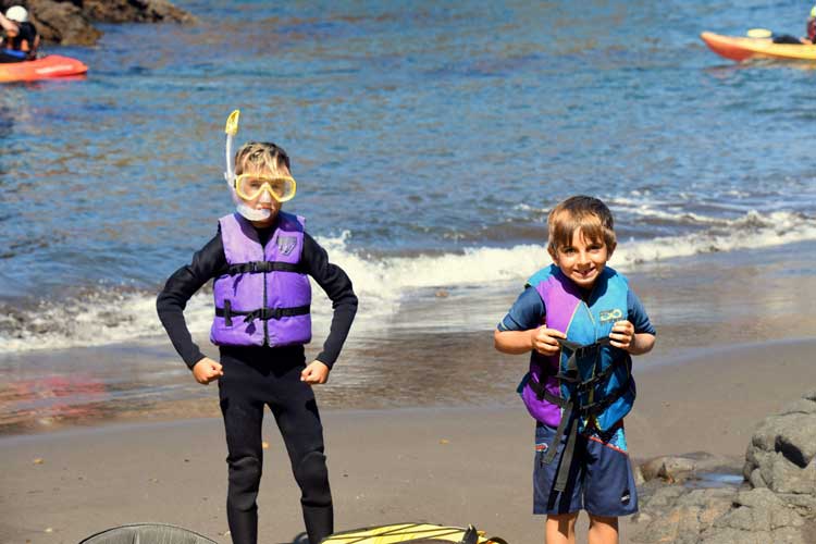 Snorkeling on Santa Cruz Island in California