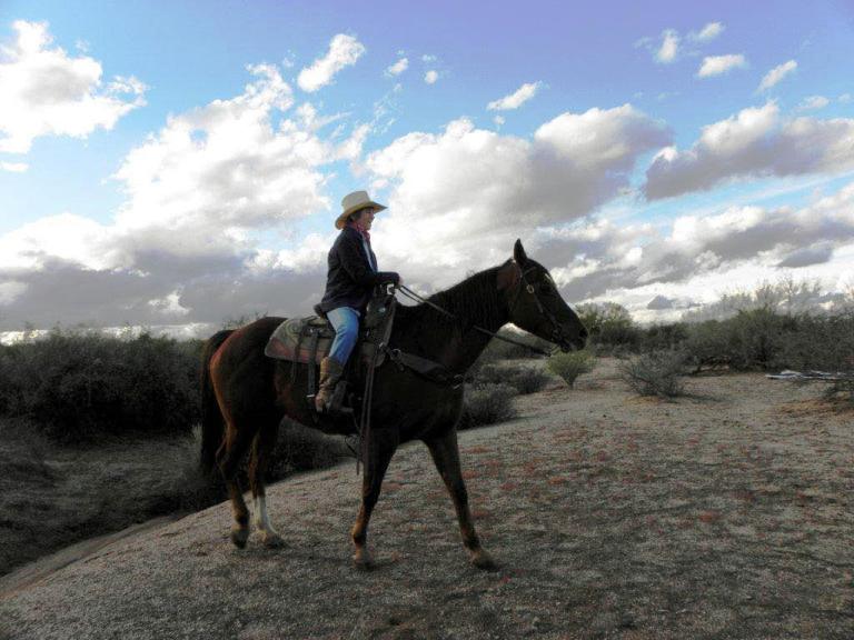Taking in the Scenery on a Trail Ride at Scottsdale’s Cowboy College. Photo by Victor Block