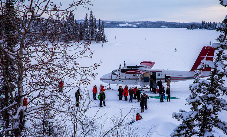 Fly from Yellowknife to Blachford Lake Lodge