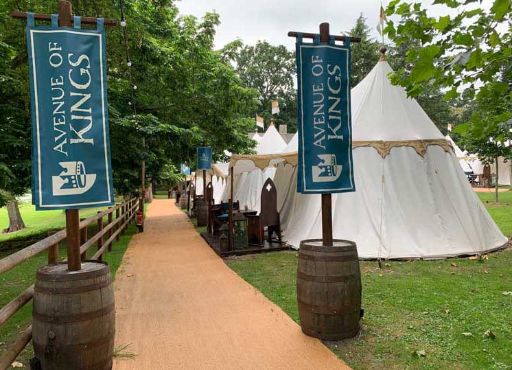 Yurts at Knights Village at Warwick Castle