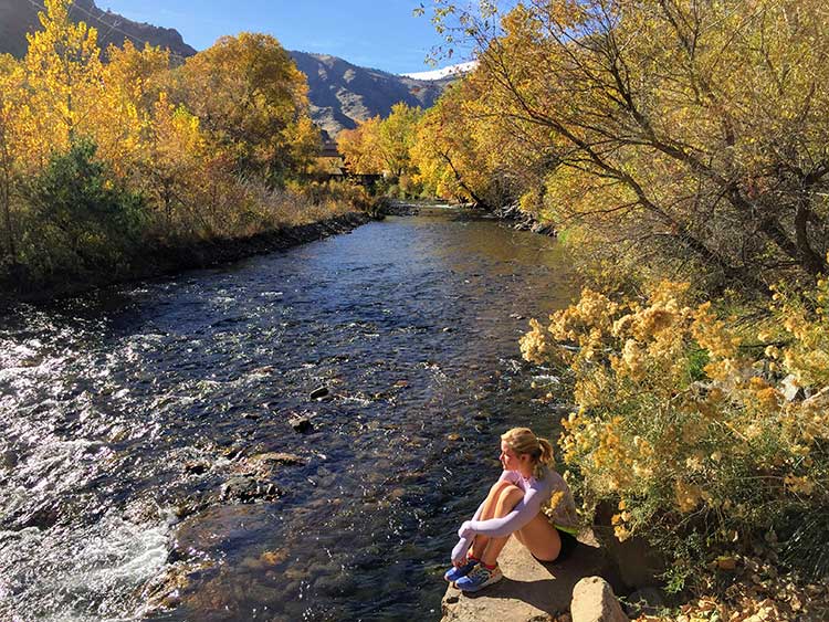 Golden Clear Creek flows through the center of town. Photo by Rich Grant