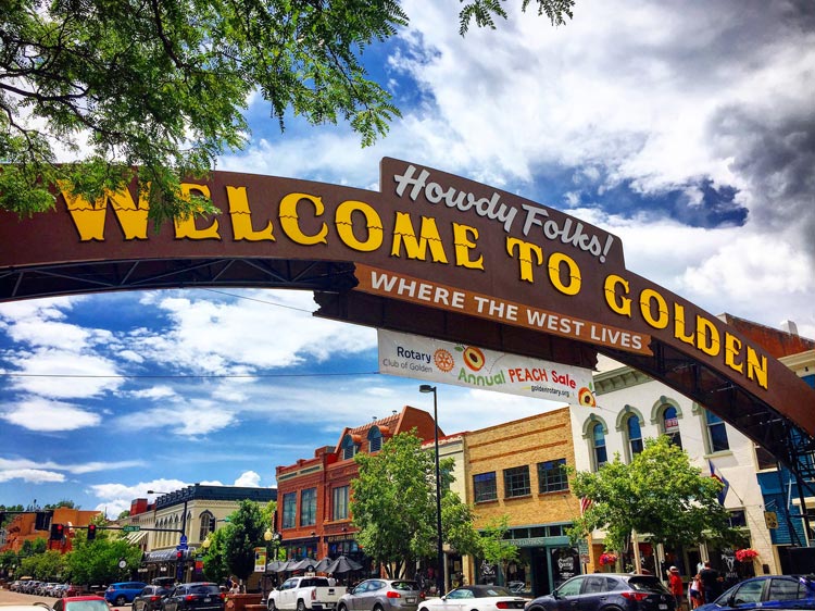 Golden Colorado Welcome Sign. Photo by Rich Grant.