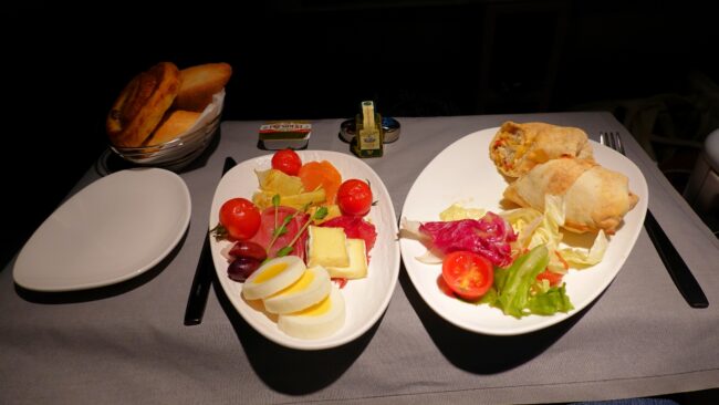 Air Italy Business Class meal