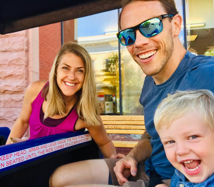 The author and her family in Boulder 