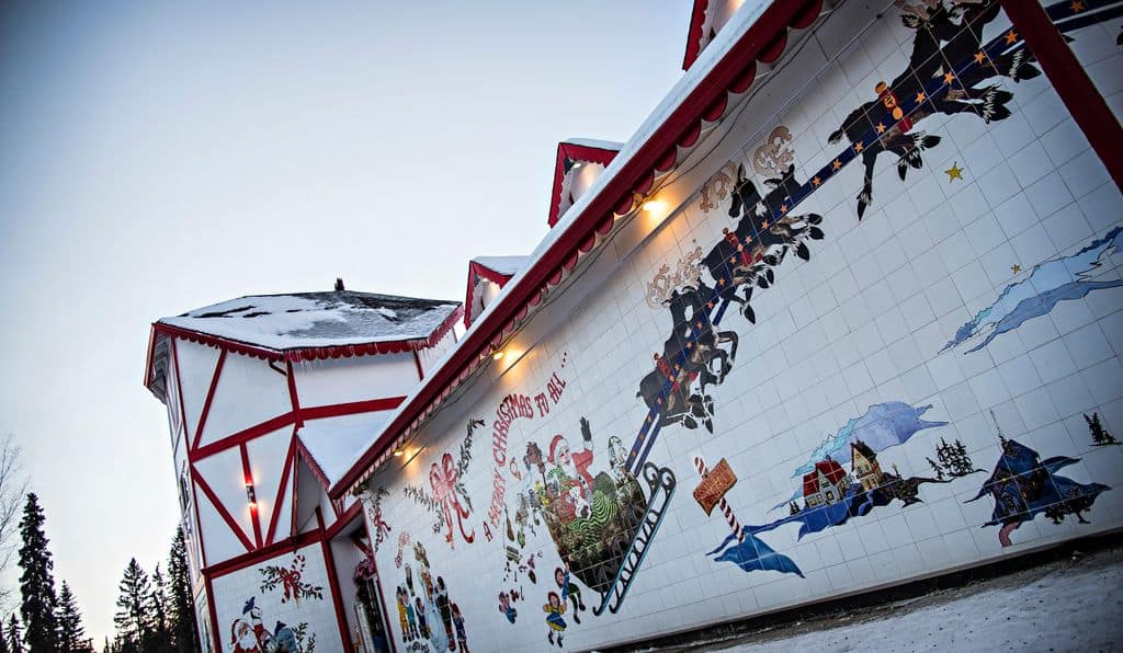 Santa Claus House North Pole Alaska mural. Photo by North Pole Alaska