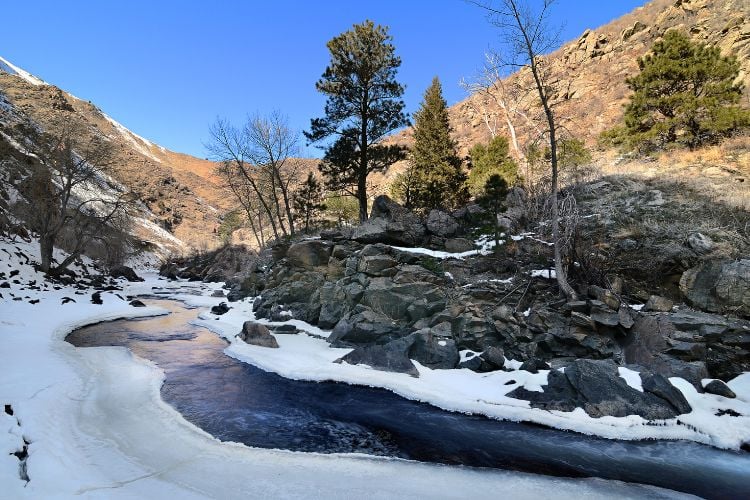 Clear Creek Canyon in winter