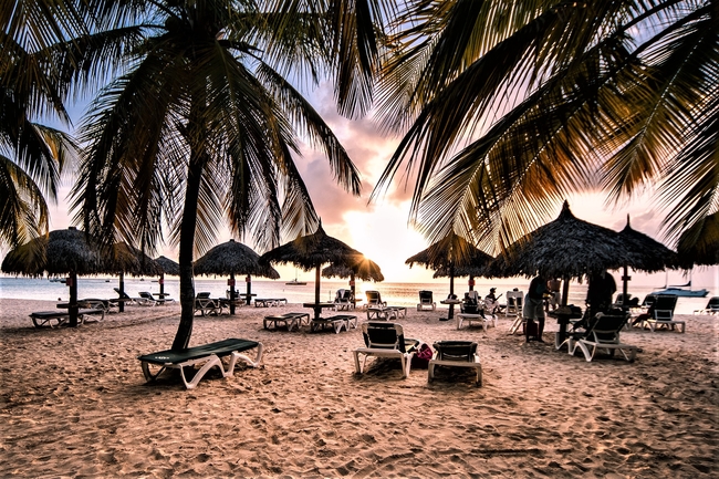 Contrasting with Aruba’s barren landscape are some of the Caribbean’s most magnificent beaches. Photo by Alexsleepy/Dreamstime.com