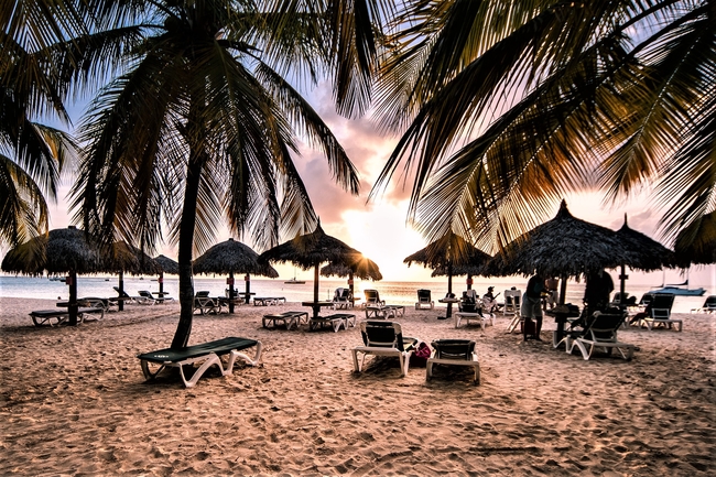 Contrasting with Aruba’s barren landscape are some of the Caribbean’s most magnificent beaches. Photo by Alexsleepy/Dreamstime.com