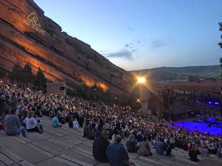 Concert at Red Rocks Amphitheater. Photo by Rich Grant