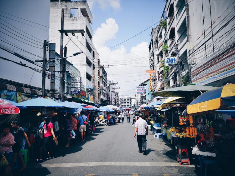 Abundance of street food and markets in Hat Yai. 