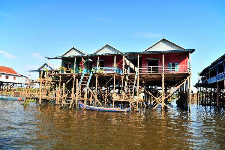 Stilt houses on Tonle Sap Lake