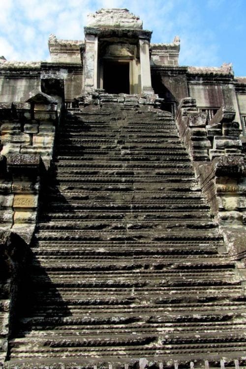 Angkor&rsquo;s narrow, steep ceremonial stairs