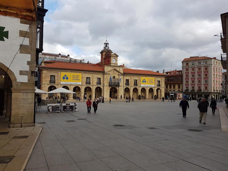 Plaza Espana and the Town Hall Aviles