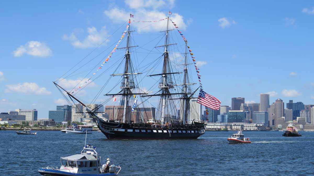 The USS Constitution holds a lottery. Lucky winners can sail with the ship into Boston Harbor. Photo by Kim Foley MacKinnon