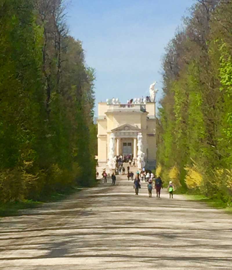 Walking through the gardens at Schönbrunn Palace. Photo by Janna Graber