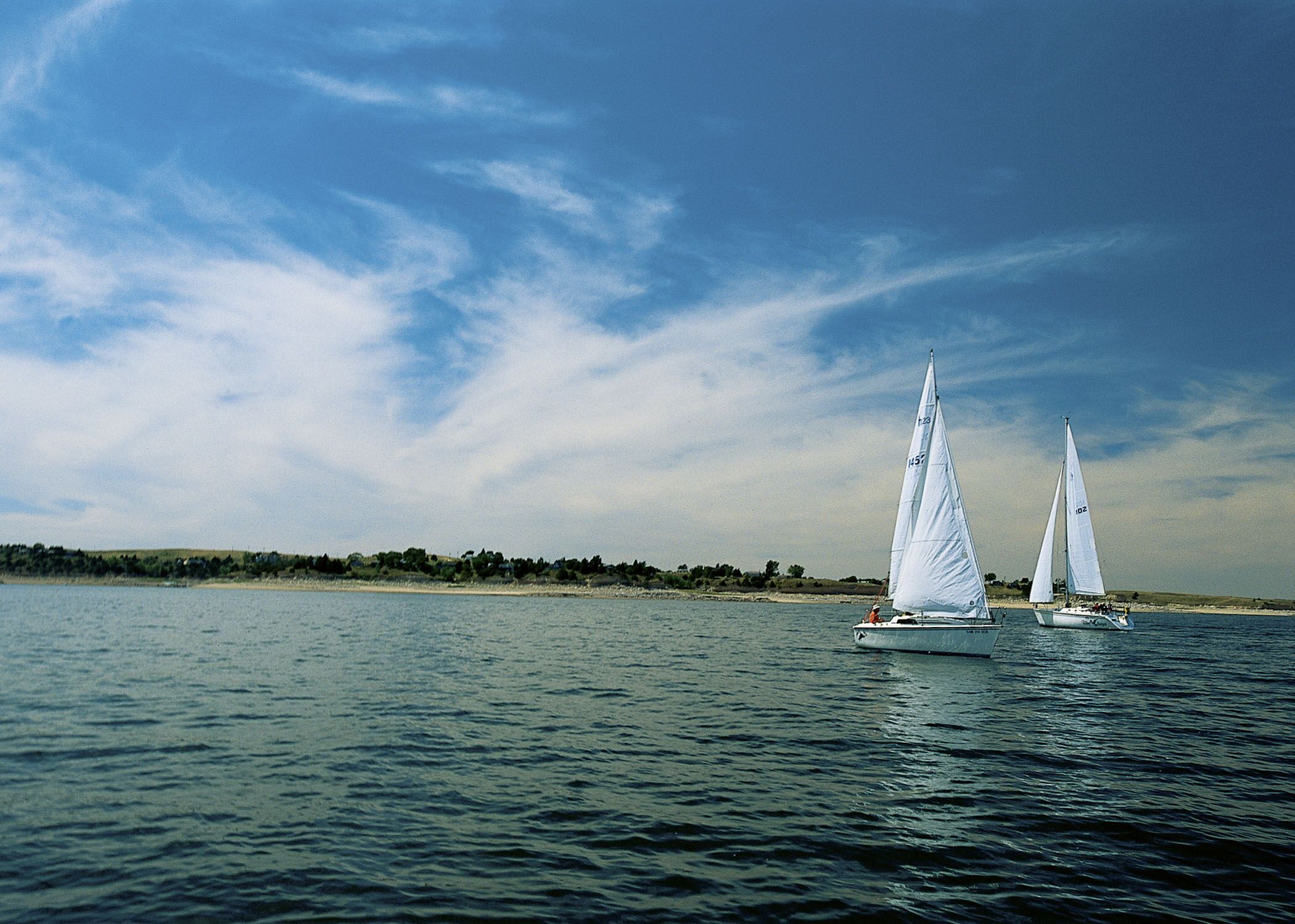 Sailing on Lake McConaughy in Nebraksa