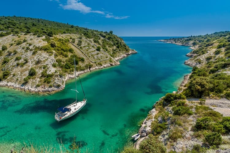 Wonderful view of lake, Trogir, Croatia