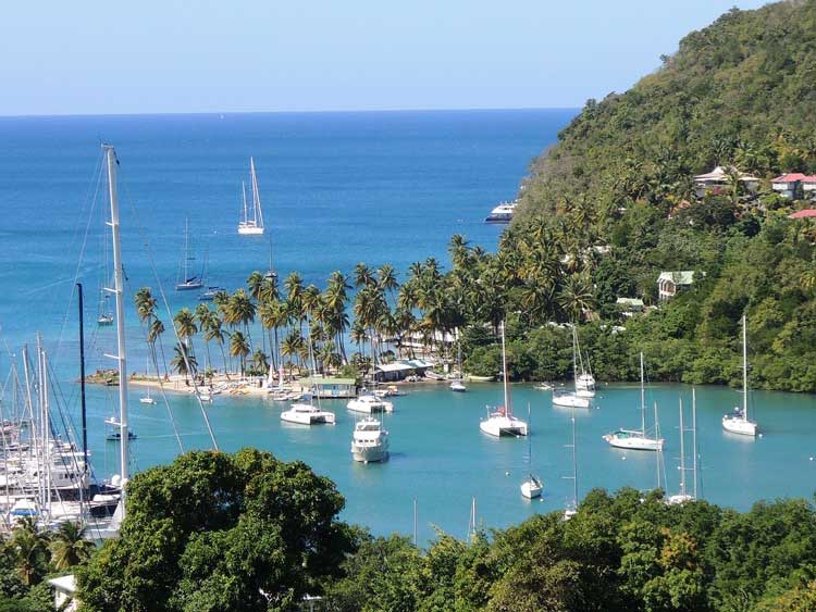 The island of St. Lucia
