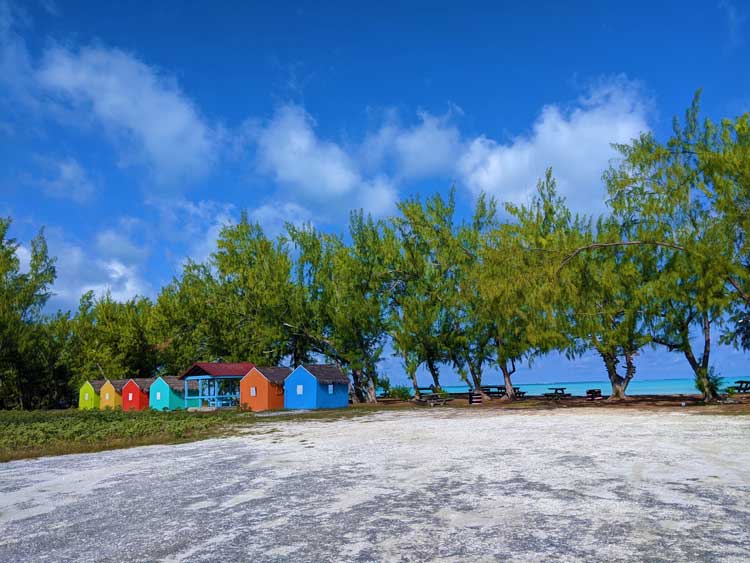 Some colorful beachfront houses found in Middle Caicos.