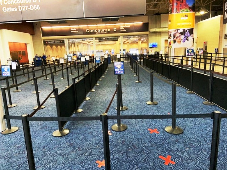 No problem getting through security lines these days. Photo by Fyllis Hockman