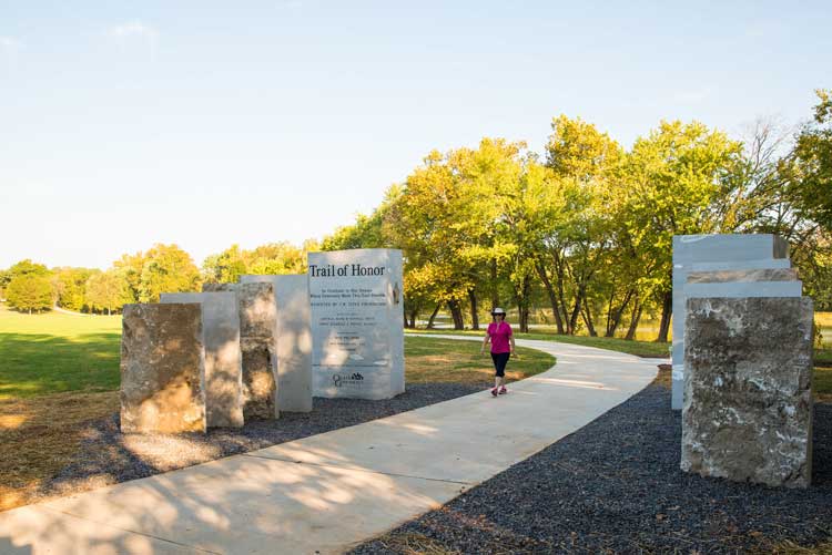 Ozark Greenways Trail of Honor in Springfield, MO