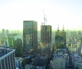 The view from a famous hotel in Tokyo.