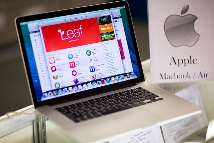 A Macbook Air Laptop from the tech section of the Unclaimed Baggage Store