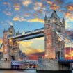 The famous Tower Bridge in London, UK.