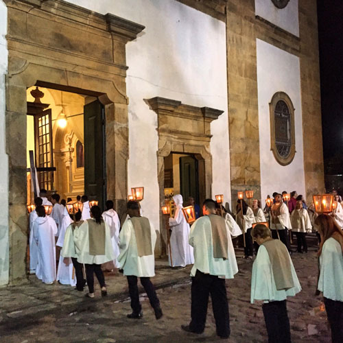 Religious ceremony in Paraty.