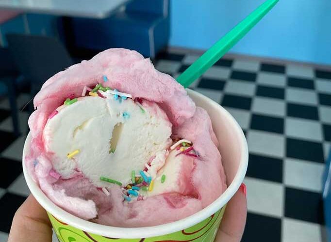 It may not be a bizarre flavor, but cotton candy ice cream is a favorite