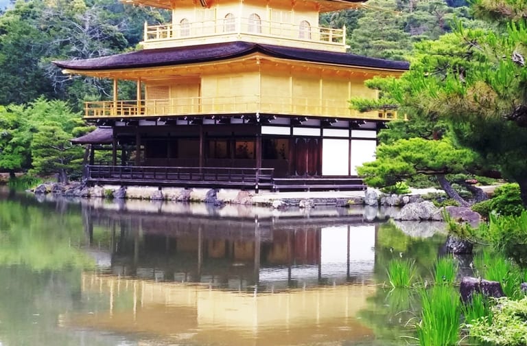 The Golden Pavilion is one of many majestic temples and shrines in Kyoto, Japan. Photo by Fyllis Hockman