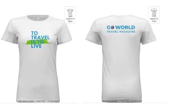 T-shirt to show love of travel