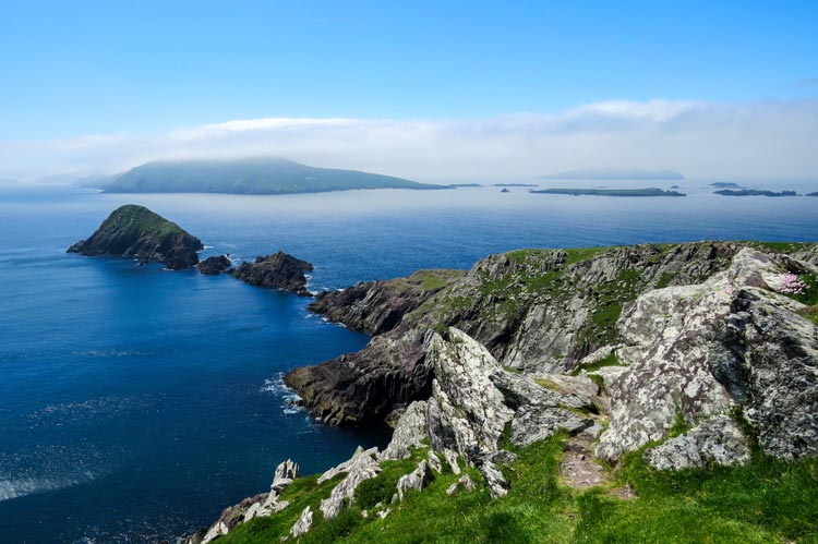 The Dingle Peninsula on a sunny day.