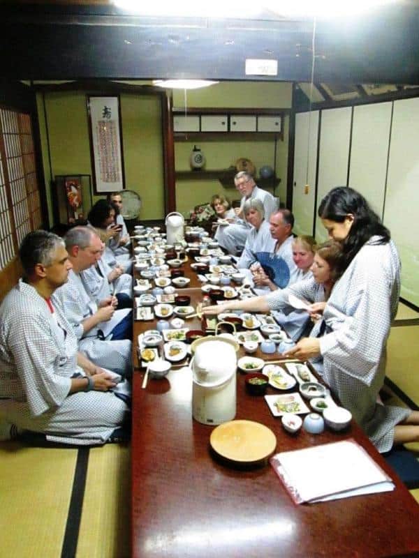 Dining in yukatas – Japanese robes – are a traditional mealtime custom. Photo by Fyllis Hockman