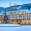 The snowy Grand Hyatt in Vail.