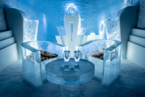A deluxe suite at the Swedish ICEHOTEL.