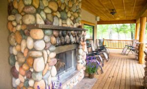 Wrap-around porch at the fishing lodge at Rio Grande Club and Resort