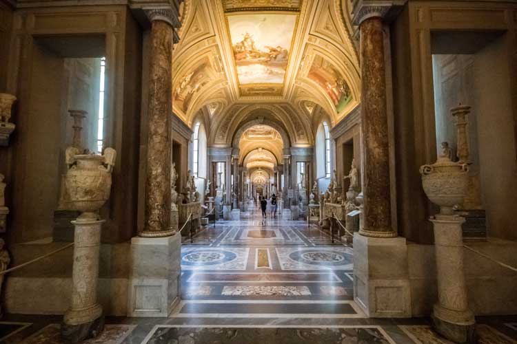  Michelangelo’s highly vaunted ceiling frescoes are the undisputed highlight of the Vatican Museums.