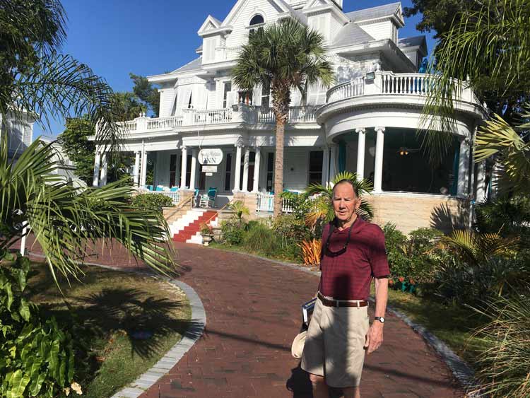 Out front of the Curry Mansion in Key West, FL.