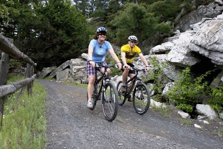 Bike riding is one of the many non-motorized options available to guests of Mohonk Mountain House. Photo courtesy of Mohonk