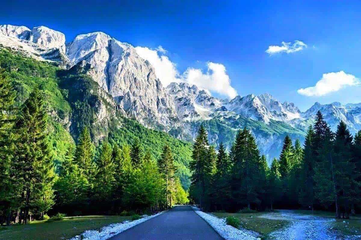 The Alps in Valbona Village in Albania.