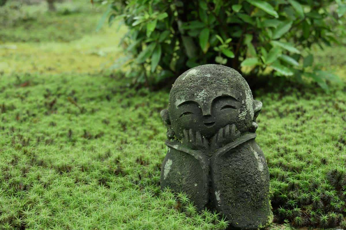 Spiritual statue at temple in Kyoto, Japan.