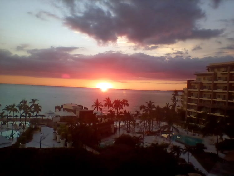 Pacific sunsets, with drink in hand, passed by in dramatic effect each evening.