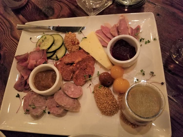 Charcuterie plate at Cured in Pearl District, Texas.