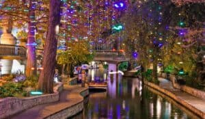 San Antonio Riverwalk at Christmas. Flickr/Nan Palmero