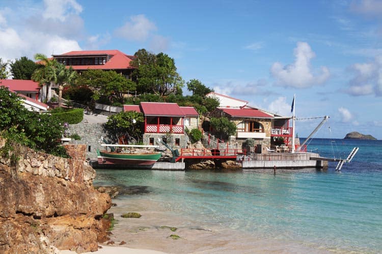 Ocean side at the Eden Rock Hotel in St. Barts