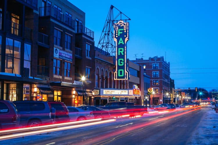 Main street in Fargo, North Dakota.
