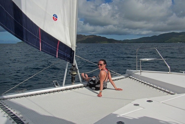 Enjoying my island sailing in Seychelles