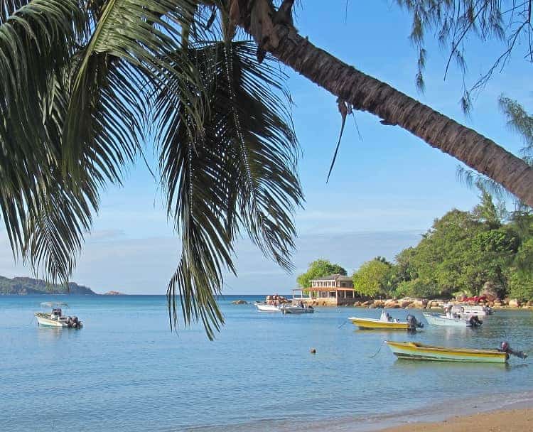 Peaceful bay in the Seychelles